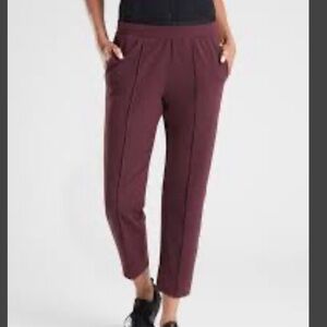 Athleta Venice Pintuck Maroon Pant